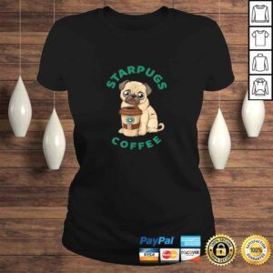 ClassicLadies Starpugs Coffee Pug Doglover Shirt