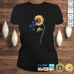 ClassicLadies Suicide Prevention Awareness Sunflower Shirt