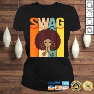 ClassicLadies Swag Vintage Melanin Afro Woman Queen Black History Month Shirt