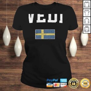 ClassicLadies Sweden Shirt Vintage Sports Design Swedish Flag Tee 1