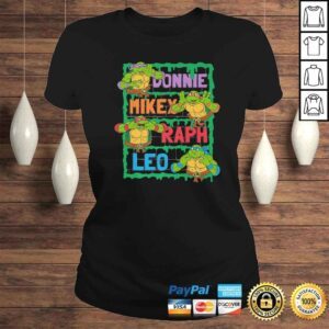 ClassicLadies TMNT All Ninja Turtles With Names VNeck TShirt