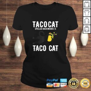 ClassicLadies Taco Tuesday Shirt Black Cat Funny Spelled Backwards Tacocat Tshirt