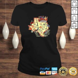 ClassicLadies Texas State Places of Interest in a stylish TShirt