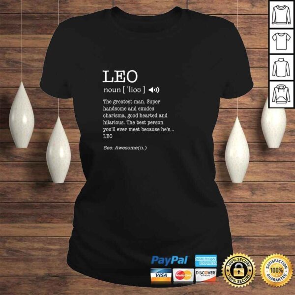 The Name Is Leo Funny Gift Adult Definition Men's Shirt - Image 3