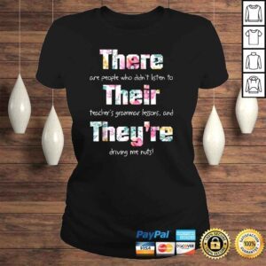 ClassicLadies There Their Theyre Shirt English Grammar Funny Teacher 1