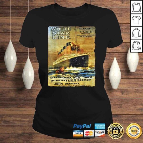 Titanic shirt for kids Sailing Ship Cruise Vintage Poster - Image 3