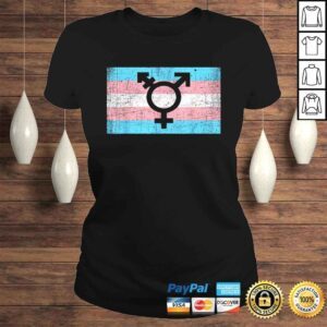 ClassicLadies Transgender Pride Flag with Trans Man Woman Symbol Shirt