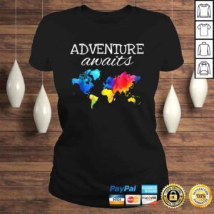 ClassicLadies Travel Shirt Wanderlust World Map Adventure Traveler Gift