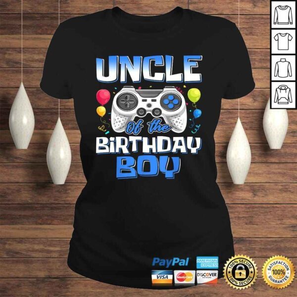 Uncle Of The Birthday Boy Matching Video Gamer Birthday TShirt - Image 3