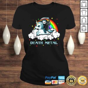 ClassicLadies Unicorn Death Metal Rocker Go To Hell Shirt