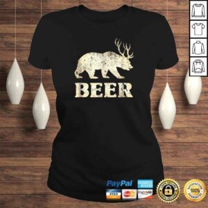 ClassicLadies Vintage Bear Deer Funny Beer TShirt