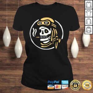 ClassicLadies Vintage Biker Ghost Pilot Tattoo Flash Rider Skull Gift TShirt