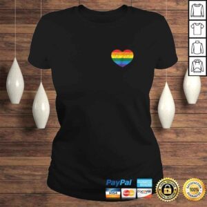 ClassicLadies Vintage Distressed Gay Pride HearShirt gay flag shirt