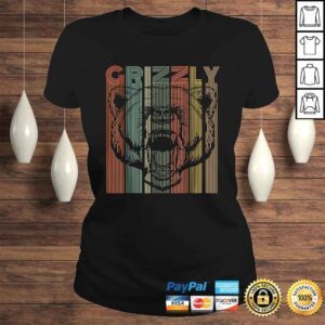 ClassicLadies Vintage Grizzly Bear Shirt Retro Bear Shirt Women Men Kids