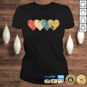 ClassicLadies Vintage Hearts Cool Retro Valentines Day Gift for Women Men Shirt