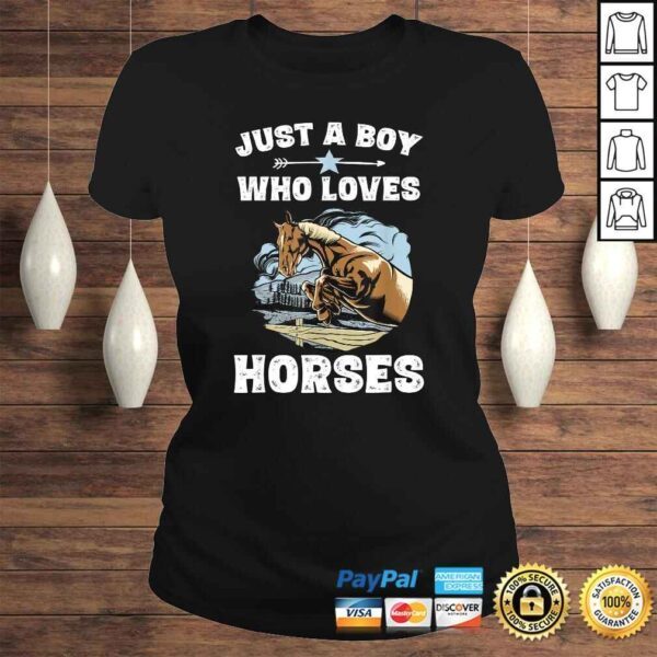 Vintage Horse Shirt Riding Racing Equestrian Gift for Boys Tee Shirt - Image 3