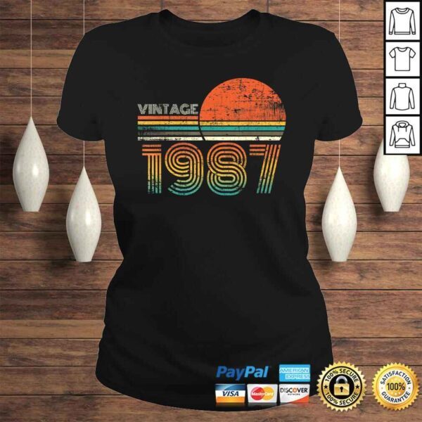 Vintage Made in 1987 33rd Bithday GIft 33 Years Old Birthday Gift TShirt - Image 3