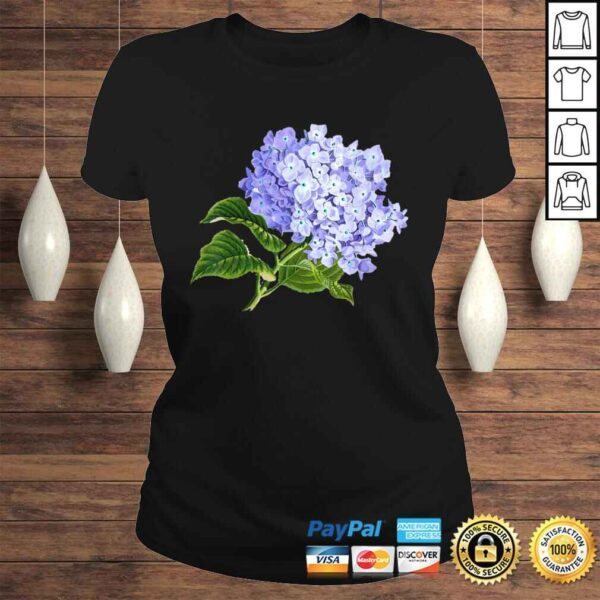 Vintage Purple Hydrangea Flowers Retro Gardener ArShirt - Image 3