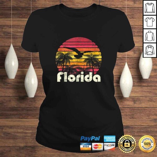 Vintage Retro Florida Beach Sun 70's 80's Style Gift Mom Dad TShirt - Image 3