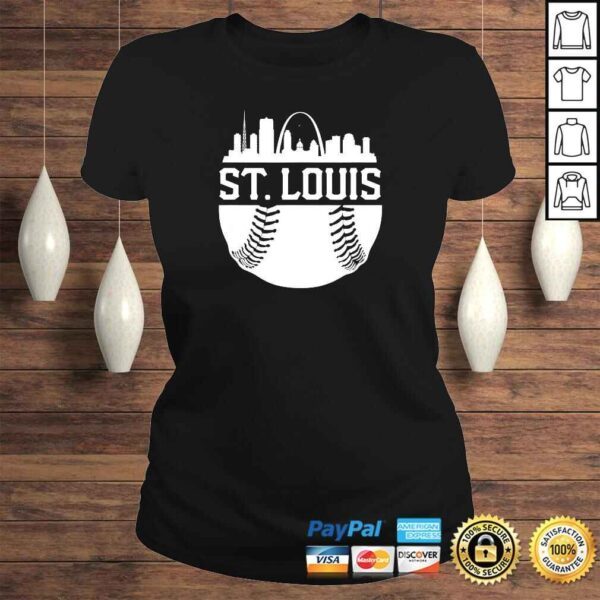 Vintage St. Louis Baseball Skyline Retro Missouri Tee T-Shirt - Image 3