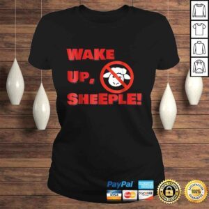 ClassicLadies Wake Up Sheeple Shirt with antisheep logo