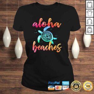 ClassicLadies Watercolor Aloha Beaches Turtle Shirt Hawaiin Sea Turtles Tshirt