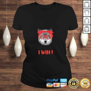 ClassicLadies Wolf Rock Paper Scissors Throat Punch I Win Tshirt