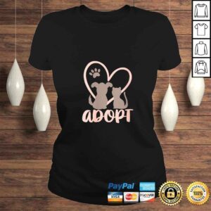 ClassicLadies Womens Adopt Rescue Pet Owner Rescue Mom or Dad Dog and CaTShirt