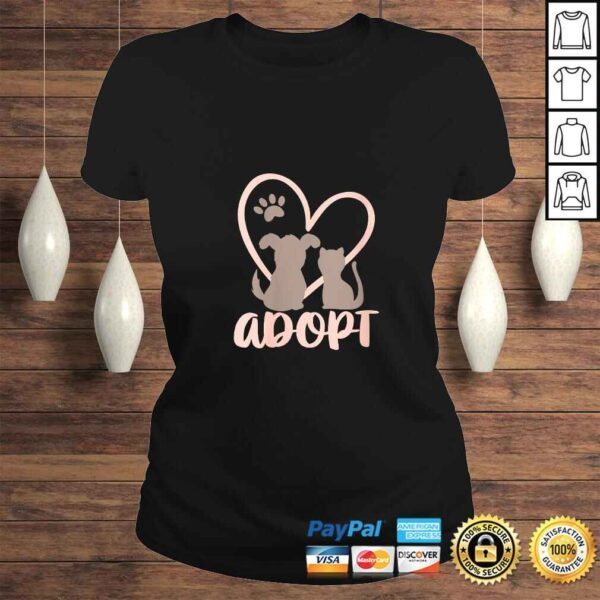 Womens Adopt Rescue Pet Owner Rescue Mom or Dad - Dog and CaTShirt - Image 3