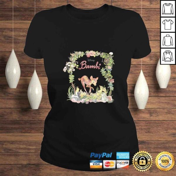 Womens Disney Bambi Floral PortraiTShirt - Image 3