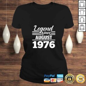 ClassicLadies Womens Legend Since August 1976 44th Birthday 44 Year Old TShirt Gift