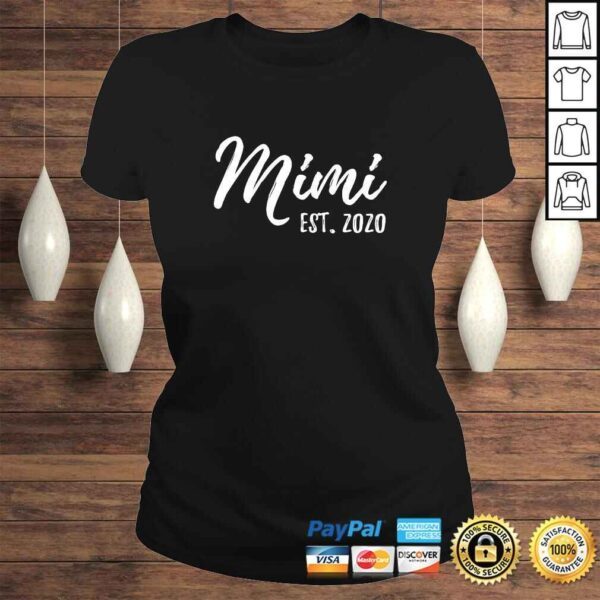 Womens Mimi Est. 2020 Gift For New Grandma, Granny, Nana, Gigi TShirt - Image 3