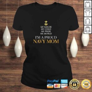 ClassicLadies Womens My Sailor My Child My Pride My World Proud Navy Mom Tee TShirt