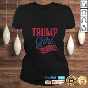 ClassicLadies Womens USA Flag 2020 Election Gifts Girl Donald Trump VNeck TShirt Gift