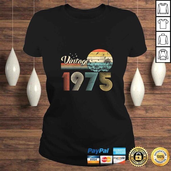 Womens Vintage 1975 Design 45 Years Old 45th birthday for Men Women TShirt - Image 3