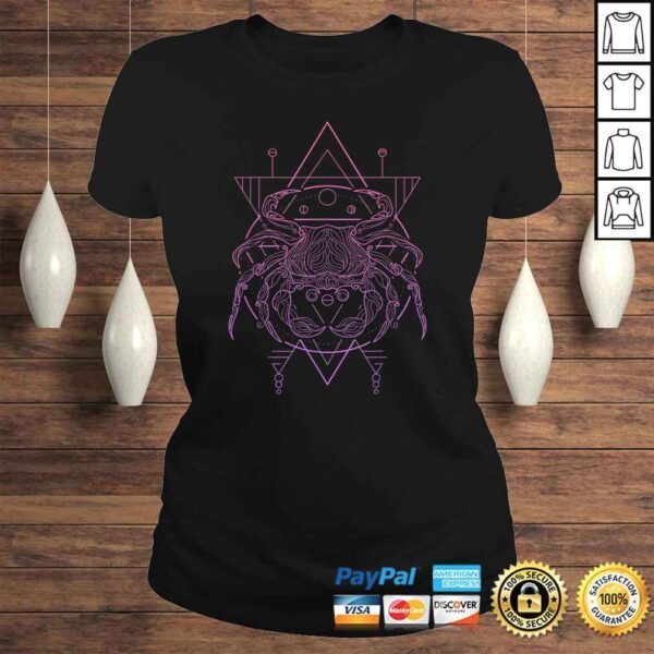 Zodiac Geometry - Cancer Astrological Sign Symbol Astrology TShirt - Image 3