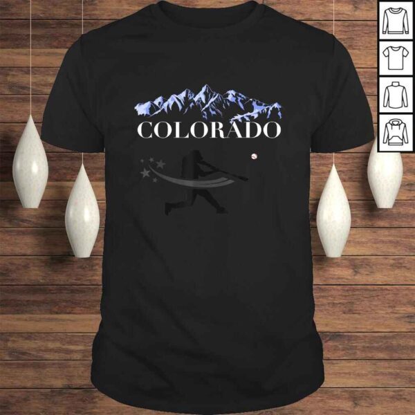 Colorado Rocky Mountain Shirt Baseball Player Design