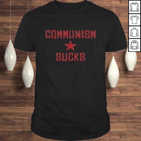 Communism Sucks - America First Anti Communist Socialism V-Neck T-Shirt