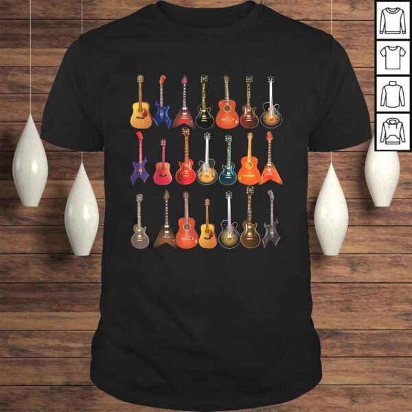 Cute Guitar Rock N Roll Musical Instruments Shirt Gift