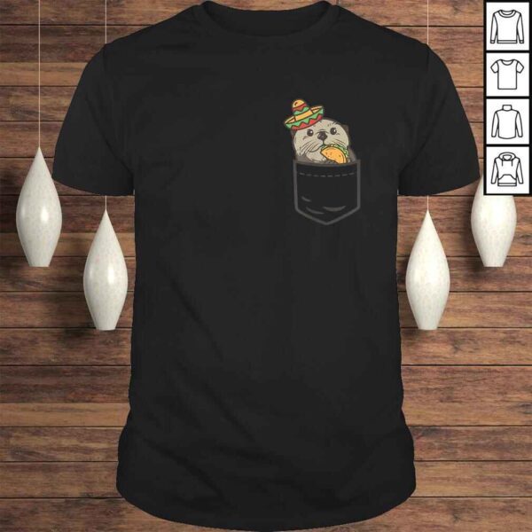 Cute Pocket Otter Cinco De Mayo Shirt Mexican Animal Taco Shirt