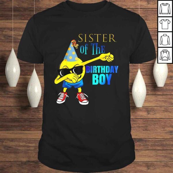 Dabbing Emoji SISTER of Birthday Boy Shirt Party Outfit Gift