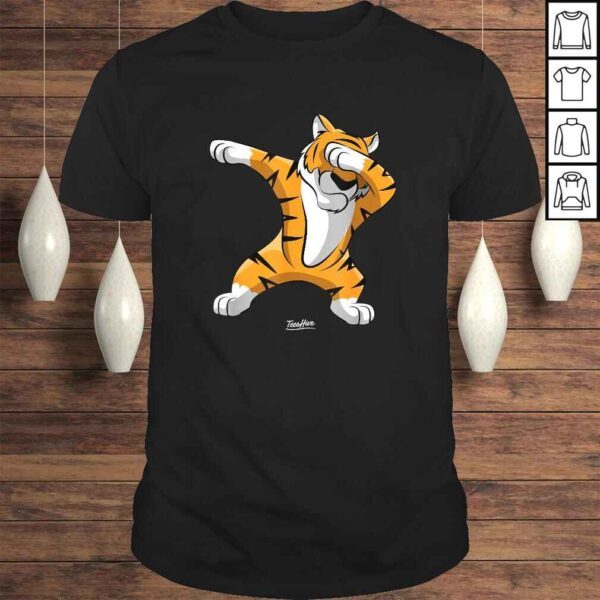 Dabbing Tiger Dab Tiger Safari Funny Tiger Animal Gift TShirt