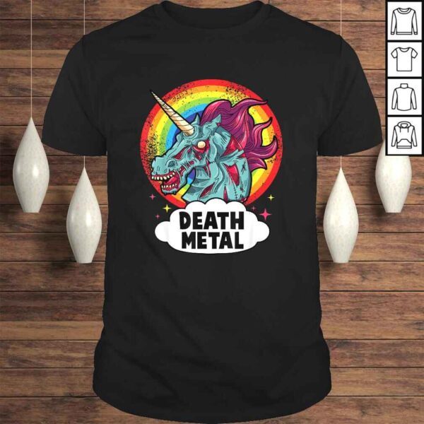 Death Metal Unicorn Rainbow Rocker Emo Zombie. Gift Top