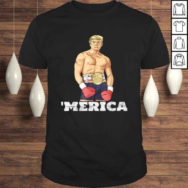 Donald Trump 2020 American Boxing Champion Boxer Merica Gif Shirt