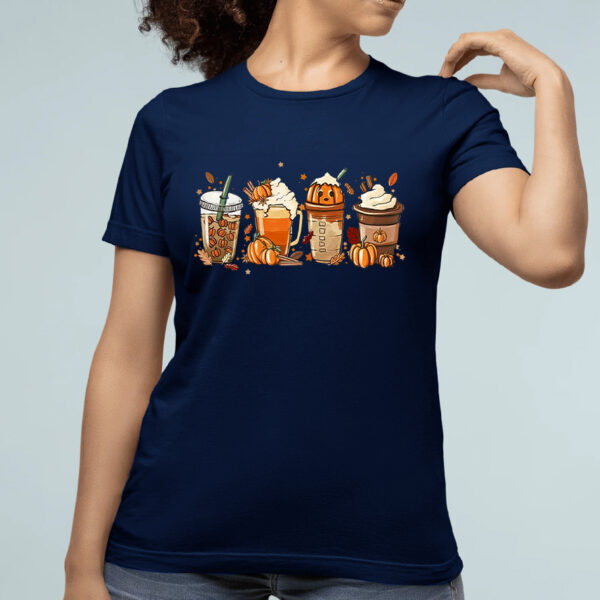 Fall Coffee Halloween Pumpkin Latte Drink Cup Shirt