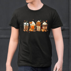 Fall Coffee Halloween Pumpkin Latte Drink Cup Shirts