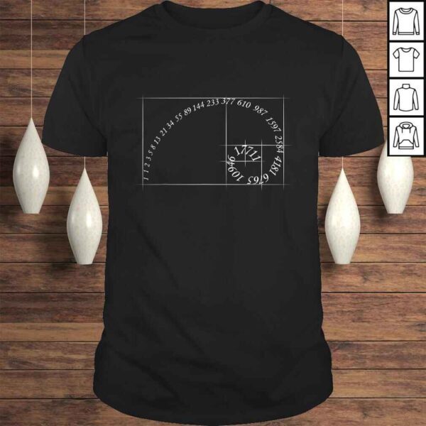 Fibonacci golden ratio spiral design for geometry lovers Shirt