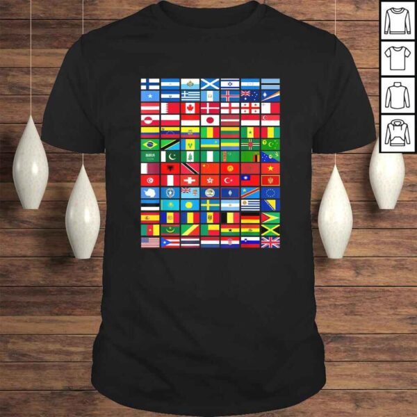 Flags of the Countries of the World,International V-Neck T-Shirt