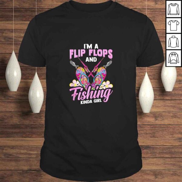 Flip Flops And Fishing Kinda Girl Gift Women Fishing TShirt