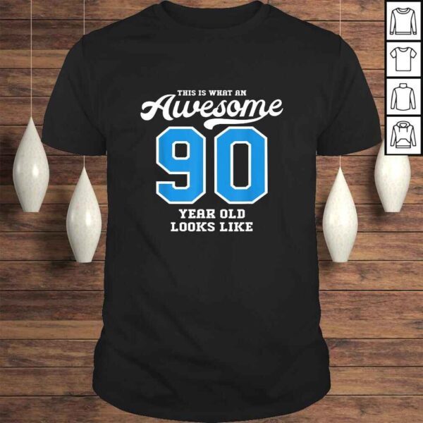 Funny 90th Birthday Gift Awesome 90 Year Old T-shirt